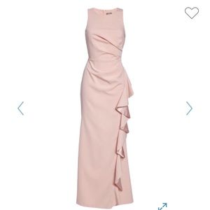 Vince Camuto Ruffle Slip Trumpet Gown